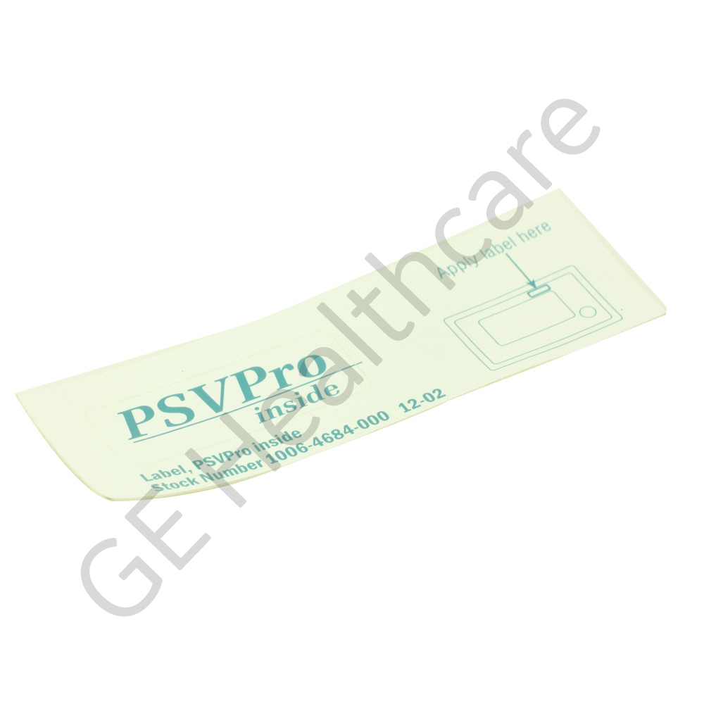 Sticker Label Pressure Support Ventilation with Protection