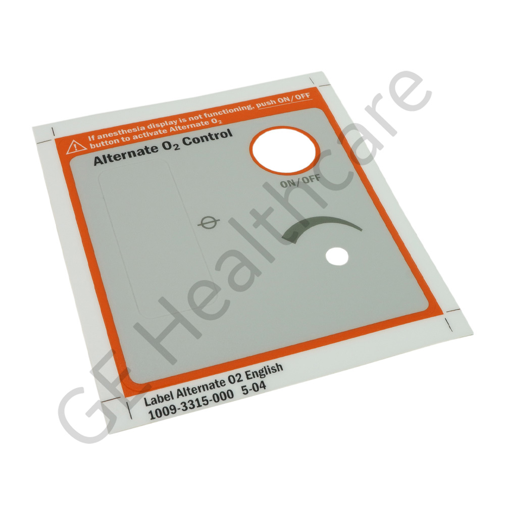 Label Alternate O2 - English Label Alternate O2 - English