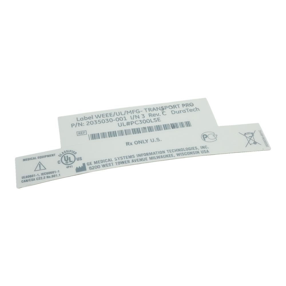 Label WEEE/UL/MFG - Transport Pro Label WEEE/UL/MFG - Transport Pro