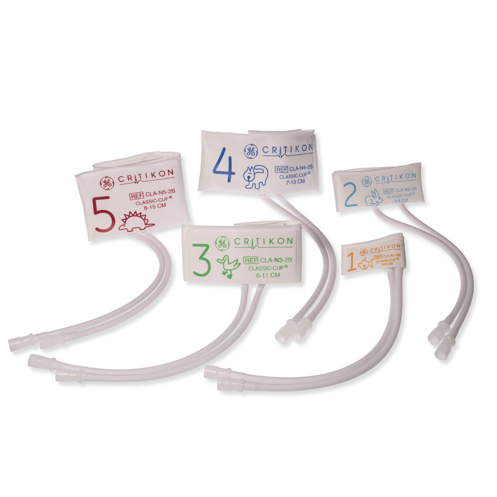 CLASSIC-CUF Mix Neonate Blood Pressure Cuffs, 2 Tubes Neo-Snap (20/box) CLASSIC-CUF Mix Neonate Blood Pressure Cuffs, 2 Tubes Neo-Snap (20/box)