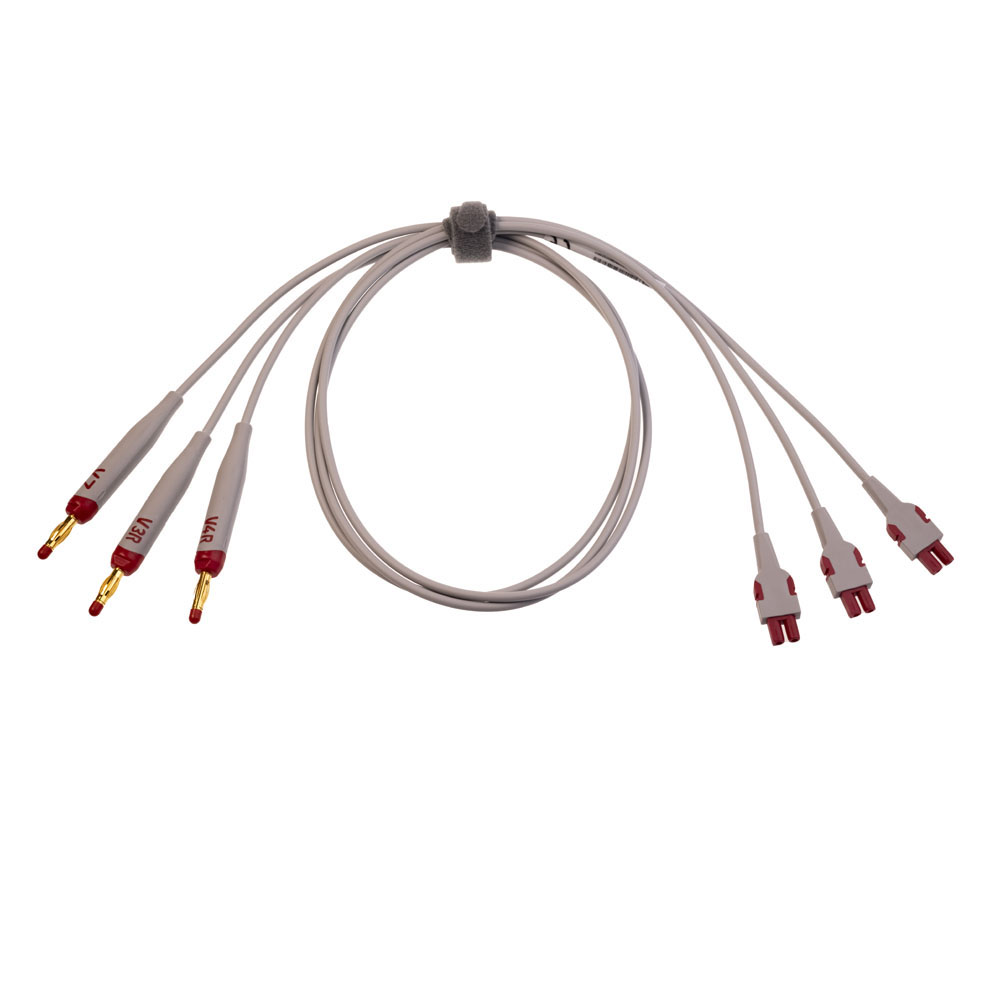 ECG Leadwire Set, Gold-plated, Add-on, Banana, AHA-PED, 1/pack
