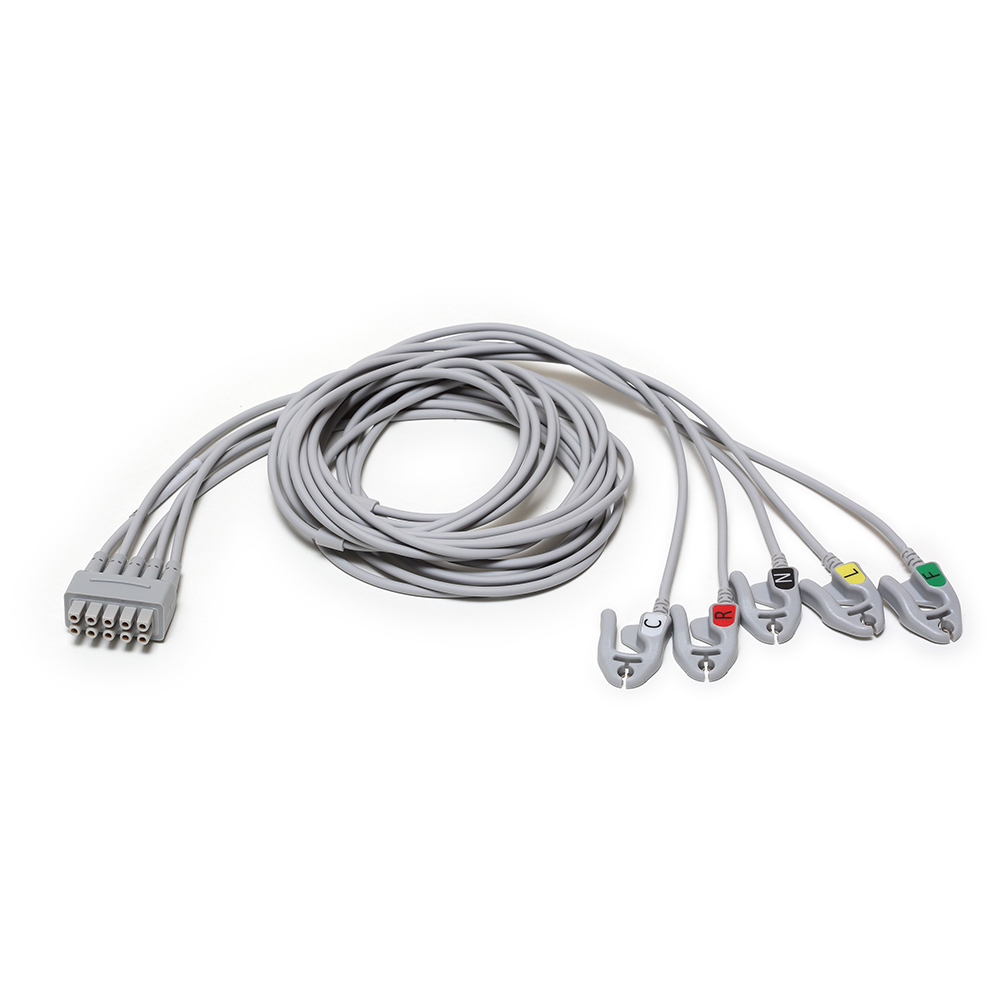 ECG 5-lead Leadwire Set, Grouped, Grabber, IEC, 1,3m (1/box) ECG 5-lead Leadwire Set, Grouped, Grabber, IEC, 1,3m (1/box)